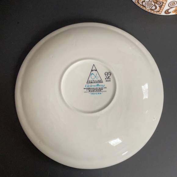 3 Pc Vintage Grindley Staffordshire England Tavern Cup & Saucer Set Berry Bowl - Picture 10 of 10